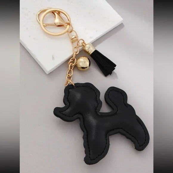 Rhinestone Poodle Keychain - Picture 4 of 4